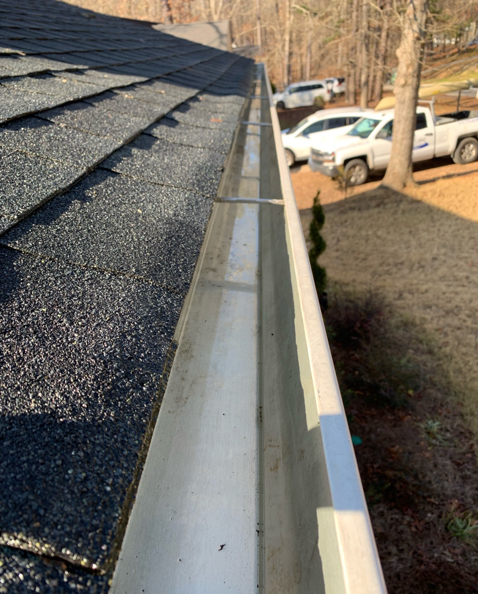 Gutter cleaning after